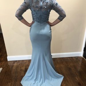 Blue Terani Couture Gown Long sleeves